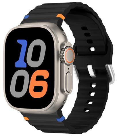 Slexunilee Correas para Apple Watch Series 10 46mm, Pulsera Silicona Resistente al Agua Transpirable Deportivas Correas para Apple Watch Series 10 9 8 7 6 5 4 3 2 1 Ultra SE 49mm 46mm 45mm 44mm 42mm