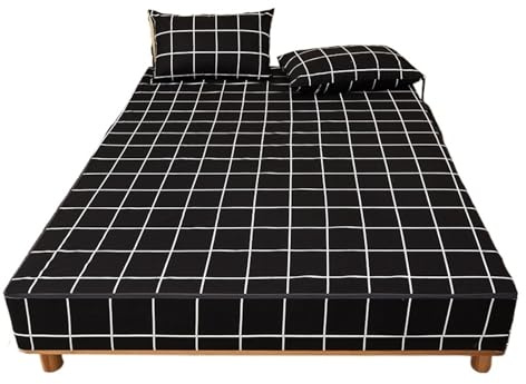 Wasserdichter Matratzenbezug, sechsseitig, All-Inclusive, mit Reißverschluss, abnehmbare Tagesdecken, atmungsaktive Matratzenschonerauflage für das Schlafzimmer, die Matratze(Black,140X200X25cm 1Pc)