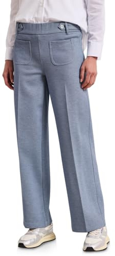 Street One Damen Wide Leg Hose mit Knopfdetails 3818166