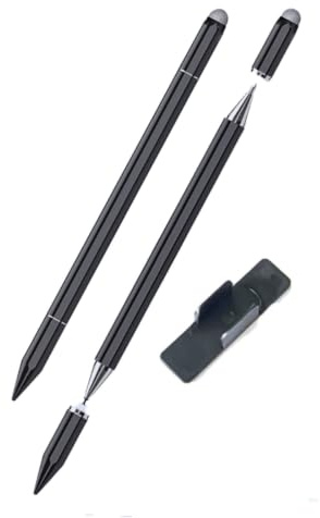 Bamyli Stylus Pens for Touch Screens, 3-in-1 Metal Stylus with Magnetic Anti-Lost Cap, Free Adhesive Storage Clip, Universal Capacitive Touch Pen for Smartphones and Tablets