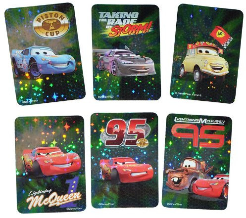 alles-meine.de GmbH 1 * 6 TLG. Set Sticker/Aufkleber - Cars Lightning McQueen - Kinder Kind groß z.B. für Stickeralbum Kartensticker Stickerset Auto