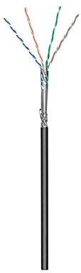 Goobay 57296 CAT 5e Outdoor Netzwerkkabel, SF/UTP, Schwarz