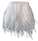 Sowder Straußenfeder-Borte, Fransen mit Satinband, für Kleidung, Kostüme, Nähen, Dekoration, 183 cm weiß