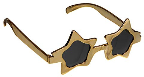 Fancy Dress Accessory Star Shaped Specs Gold