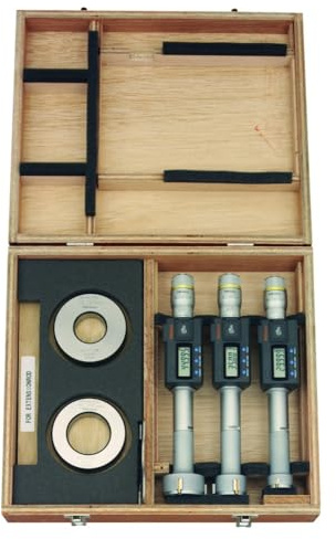 Mitutoyo Digitale 3-Linien Innenmessschrauben im Satz, 25-50 mm, komplette Einheit, IP65, Ti-Legierung