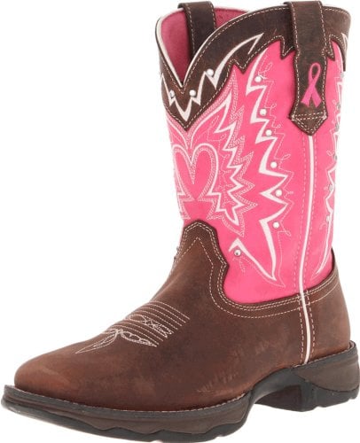 Durango Lady Rebel RD3557 Westernstiefel, 25,4 cm, Dunkelbraun und Rosa, 43 EU