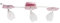 ALFA MARIA Pink/Rosa 3 Deckenleuchte Deckenlampe Kronleuchter Kinderzimmerleuchte Kinderzimmerlampe