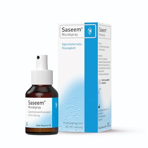 Saseem® Mundspray: Mittel gegen Mundtrockenheit, pflanzliche & mineralische Basis, Speichelersatz für langanhaltende Befeuchtung mit Dexpanthenol, 60 ml