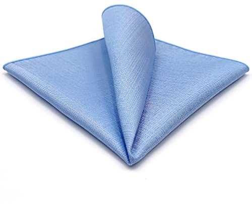 S&W SHLAX&WING Solid Light Blau Azure Herren Einstecktücher Geschäftsanzug Hochzeit