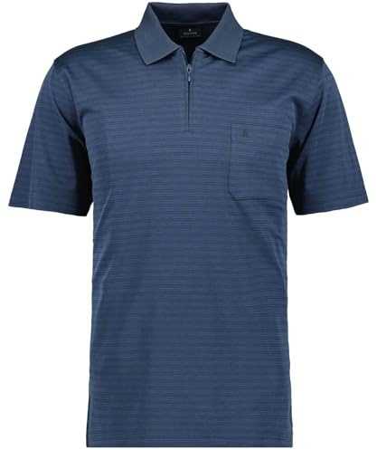 RAGMAN Herren Softknit-Polo Fineliner mit RV