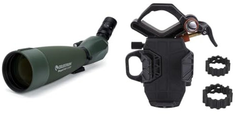 Celestron 52306 Regal M2 100ED Longue-Vue & Adaptateur Universel pour Smartphone NexYZ 3 Axes, Noir