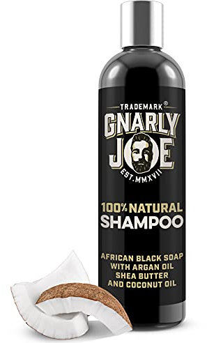 Gnarly Joe Hair Intensive and Concentrated Shampoo. Liquid African Black Soap Shampoo. Natural Ingredients, Argan Oil, Shea Butter, Aloe Vera, Almond Oil, Coconut Oil, 250ml