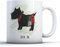 Finger prints - Scottie Dog - Cute Dog Lover Gift Mug, Ceramic, 11fl.oz.