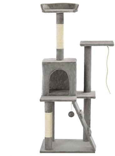 vidaXL Arbre à Chat avec Griffoirs en Sisal 120 cm Gris Grattoir à Chat