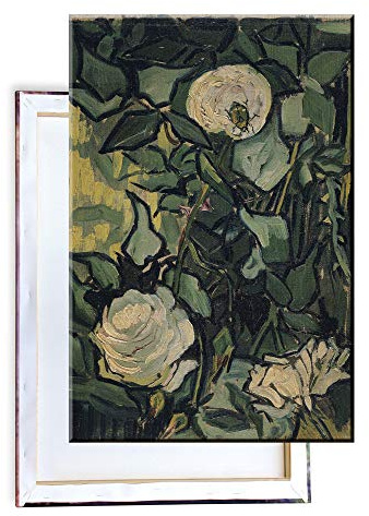 Unified Distribution Vincent Van Gogh - Rosen - Klassisches Gemälde - Replik auf Leinwand 100x70 cm