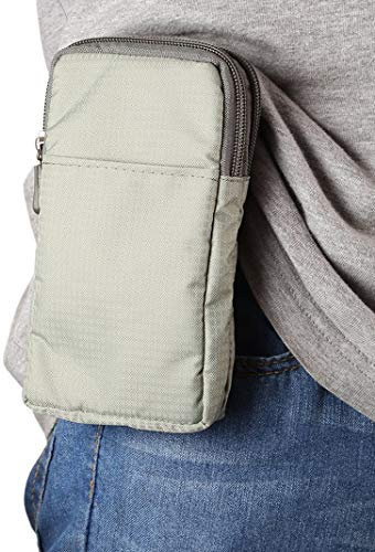 Sac Bandoulière Portefeuille Poche, Ceinture Clip Sacoche Etui, 6.5 Sac de Ceinture Téléphone Portable Sac Banane Pochette Porte-Monnaie Portefeuille Zippée Étui Housse Porte-Cartes Messenger Sac