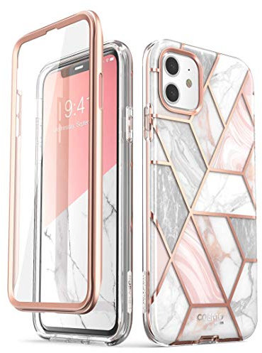 i-Blason Cosmo Series Protective Case for Apple iPhone 11 6.1-Inch (2019), Marble Pink
