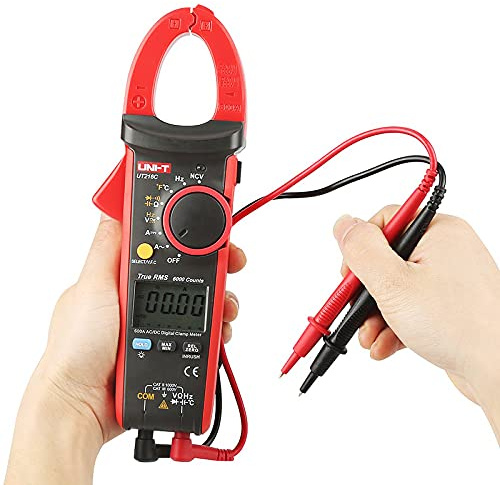 UT216C True RMS Digital Clamp Meter Inrush Current AC/DC 600A Auto Range Inrush Current Measurement Frequency Capacitance Temperature&NCV Tester
