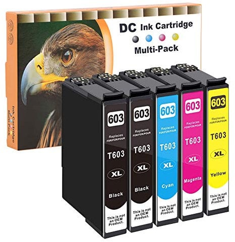 D&C 5X Druckerpatronen Kompatibel für Epson 603 XL - Workforce WF-2810 WF-2830 WF-2835 WF-2850 DWF, Expression Home XP-2100 Series XP-2105 XP-3100 Series XP-3105 XP-4105