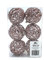 DARO DEKO Weihnachts-Kugel 6cm Glitzer 1 Set - 6 Kugeln Kupfer