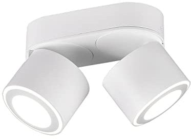 Trio Leuchten LED Deckeneinbau u. Aufbauleuchte Taurus 652910231, Metall Weiß matt, inkl. 2x 3.5 Watt + 2x 1.5 Watt LED
