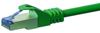 Danicom CAT 6a Netzwerkkabel LSOH - S/FTP - 50 Meter - Grün, POE, Ethernet, LAN, Patchkabel, Datenkabel, RJ45 - für Serverschränke, Switches, Router, Modems!