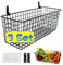 Extra Large: Set of 3 Wall Mounted Metal Wire Basket, Fruit Basket, Black, Hanging Storage Basket, Organiser for Organization and Storage in Kitchen, Pantry, Bathroom, Bedroom