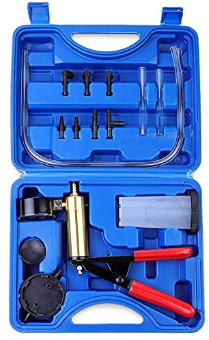 eROOSI Testeur de Pompe à Vide Manuel pour Automobile, Pompe Manuelle à Dépression Pompe à Vide Manuelle Kit, Outil de Purge de Liquide de Frein pour Diagnostic de Moto de Voiture