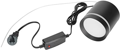 LED Aquariumlampe für Salzwasser, Vollspektrum, 3 Lichtmodi, Aluminium-Gehäuse, Schwarz