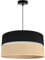 Light-Home Juta Hängelampe - Boho Deckenlampe Esszimmer und Küche - Pendelleuchte aus Metall mit Stoff Lampenschirm - ⌀ 45 cm - Klassisch 1 - Jute Schwarz