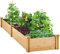 Yaheetech Huerto Urbano Terraza Kit Cultivo Exterior Kit Jardineria de Madera para Plantas Flores Verduras 245.5x62.5x27 cm