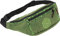 GURU SHOP Große Bestickte Stoff Gürteltasche, Crossbody Bag, Hüfttasche, Schultertasche - Grün, Unisex - Erwachsene, Baumwolle, 15x35x5 cm