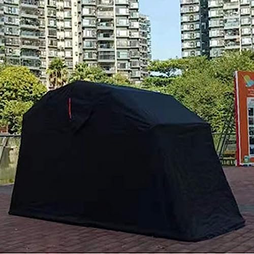 Garage per posto auto coperto completamente automatico galvanizzato per posto auto coperto Garage per posto auto coperto antivento e antipioggia adatto per giardini all'aperto (black)