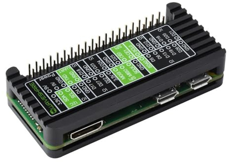TUOPUONE Schutzhülle aus Aluminiumlegierung, kompatibel mit Raspberry Pi Zero Serie, passend für Zero/Zero 2 W, mit buntem GPIO-Etikett