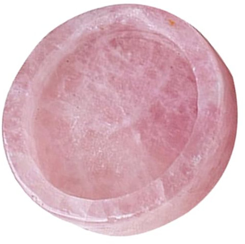 OUNONA Rose Quartz Tealight Candle Holder, Pink Crystal Stone Candleholder for Home Decor, Round Aromatherapy Candle Holder, Unique Desktop Decoration, 2.36 X 2.36 X 0.47 Inches
