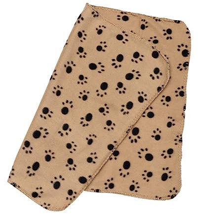 CIYODO Doppelseitige Hundedecke Aus Fleece Haustierdecke Für Welpen Und Katzen Hintergrund Mit Tierpfoten Schlafmatte Für Bett Teppich Und Sofa