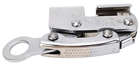 Akozon Coulisseau Autobloquant en Acier allié Robuste pour Escalade, Dispositif de Maintien de Corde pour Harnais de sécurité, équipement d'escalade de Protection Contre Les