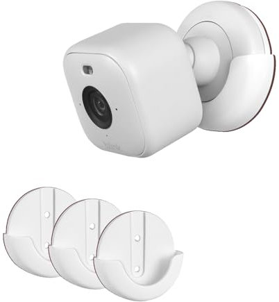 HOLACA Wall Mount Bracket Compatible with Blink Mini 2, VHB Stick-On Wall Mount for All-New Blink Mini 2, No Tools Required, Drilling, Strong VHB Adhesive Wall Mount Bracket (White, 3 Pcs)