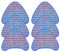 KEEPOW Pads for Vax Steam Mop, Steam cleaner Pads Compatible with Vax S85-CM, S86-SF-CC, S86-SF-C, S86-SF-P and More, 6-Pack Red & Blue for vax steam mop replacement pads
