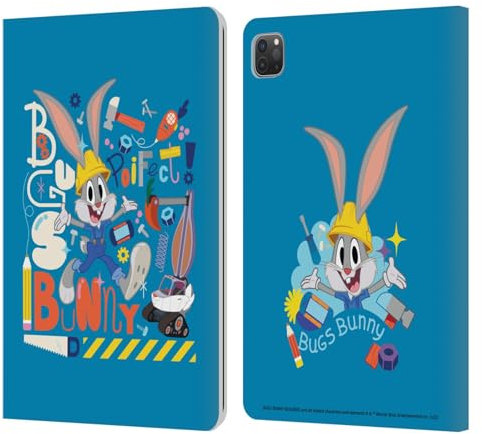 Head Case Designs Licenza Ufficiale Bugs Bunny Builders Progetto Grafica Custodia Portafoglio in Pelle Compatibile con Apple iPad PRO 11 2020/2021 / 2022