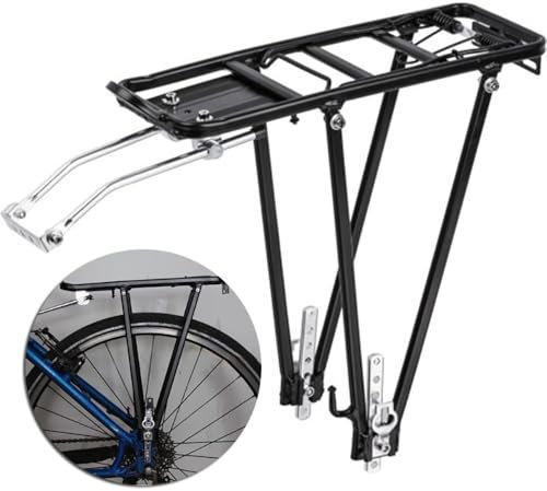 Takelablaze Universal Bike Cargo Rack Adjustable Bicycle Rear Luggage Touring Carrier Rack with Clamp for 26-29 Frames