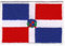 Parche para planchar o coser con la bandera de la República Dominicana, tamaño 4,7 x 3,2 cm