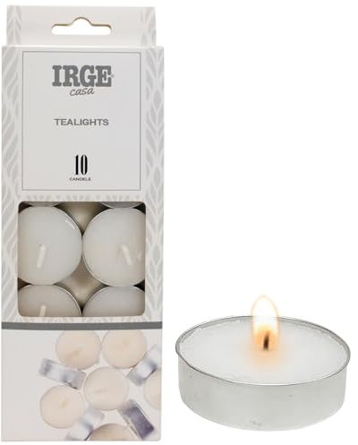 Sicignano | 20 Candele Tealight Bianche 4 cm, Inodore e Senza Fumo, Durata 3.5 Ore, Perfette come Scaldavivande – Candele per Decorazioni, Eventi e Atmosfera Accogliente in Casa