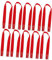 OKUMEYR 10St Weihnachtsschal weihnachtsflasche abdeckung tasche Mini-Strickschal weihnachtsbasteln weihnachts basteln dekorativer Puppenschal Mini-Weinflaschen für Gefälligkeiten Stoff rot