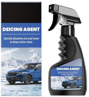 Enteiserspray Auto, Verhinderung der Wiedereisbildung, Umweltfreundliche Formel: Wasser, Salz, Ethylenglykol, Scheibenenteiser Scheibe Eisspray Spray Scheiben Enteisungsspray 120 ml (1)