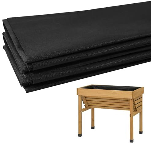 Fabric Liner for Large Veg Trough | Ground Cover Soil Block Gardening Mat | NonWoven Black Vegetable Trugs | Outdoor Raised Bed Planter Liner, for Driveway, Road, French Drain, Vegetable Patch