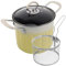 UTHCLO 1ensemble Friteuse Japonaise Fonte Inoxydable Avec Couvercle Égoutteur Pot Multifonction Pour Tempura Et Fritures Compatible Avec Cuisinières à Induction Et Facile à Nettoyer