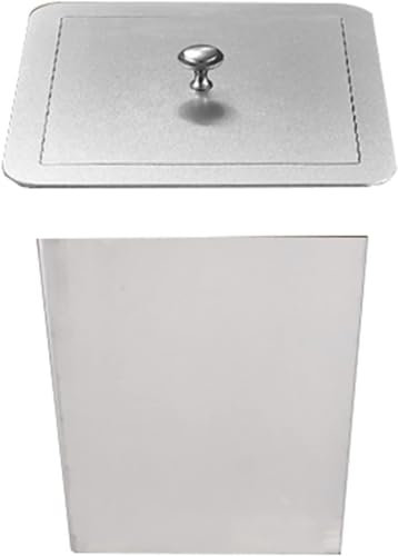 Eingebauter Mülleimer aus Edelstahl mit eingebautem Eimer auf der Arbeitsplatte, eingebauter Balance-Klappdeckel-Mülleimer mit eingebautem Müllschacht in der Küche, gebrauchter Müll in der Küche