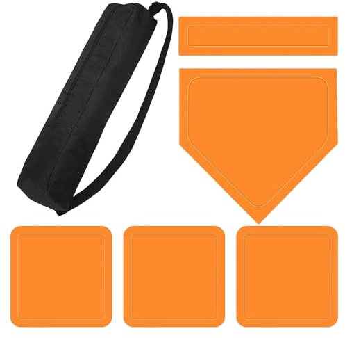 Set base da baseball, set da baseball, e softball, set base da 5 pezzi, per esercitare, pratica attrezzatura da allenamento con piastre, scatti sportivi per esterni