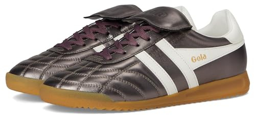 Gola Women's Stadium '86 Sneaker, Pewter/Off White, 8 UK